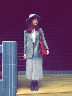 「AIGNER（アイグナー）のアイテム」を使った、Chingさん（レディース・158cm）の冬コーディネート