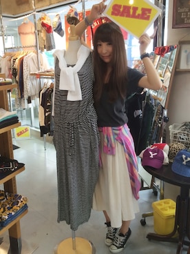 「FITH（フィス）のアイテム」を使った、くろさやさん（レディース・158cm）の夏コーディネート