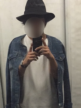 「HERE'S（HERE'S）のアイテム（デニムジャケット）」を使った、和也さん（メンズ・175cm）の秋コーディネート