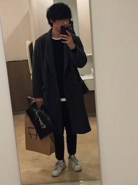 「TALKING ABOUT THE ABSTRACTION（トーキング　アバウト　ジ　アブストラクション）のアイテム（バッグ）」を使った、和也さん（メンズ・175cm）の秋コーディネート