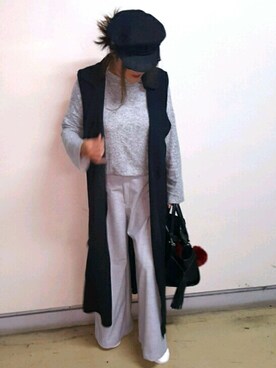 「halloween」｜「アイテム（キャスケット）」を使った、Kaoさん（レディース・156cm）の秋コーディネート
