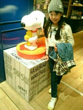 「One deux boo（ワンドゥーブー）のアイテム（バッグ）」を使った、Misaoさん（キッズ・137cm）の春コーディネート