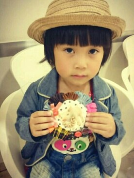 「Natural Boo（ナチュラルブー）のアイテム」を使った、Misaoさん（キッズ・100cm）の夏コーディネート