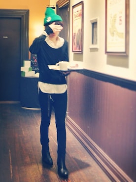 「m.a+（エムエークロス）のm.a＋ （ベルト、ブラウン系）」を使った、ペコさん（メンズ）の春コーディネート