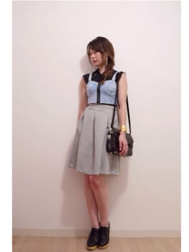 「IOSSELLIANI（イオッセリアーニ）のアイテム（ピアス（両耳用））」を使った、naoさん（レディース・165cm）の夏コーディネート