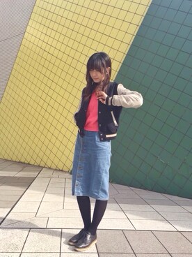 「G.V.G.V.（ジーヴィージーヴィー）のアイテム（ブルゾン）」を使った、naoさん（レディース・165cm）の冬コーディネート