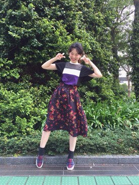 「フレアスリーブ」｜naoさん（レディース・160cm）の秋コーディネート