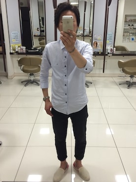 「Journal Standard TRISECT（トライセクト）のアイテム（その他シューズ）」を使った、Masayuki Setoさん（メンズ・169cm）の夏コーディネート