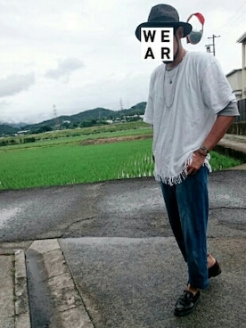 「アイテム（バングル/リストバンド）」を使った、Daikiさん（メンズ・182cm・20代）の夏コーディネート