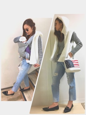 「ファーベスト」｜「アイテム（マウンテンパーカー）」を使った、Lilyさん（レディース・158cm）の秋コーディネート