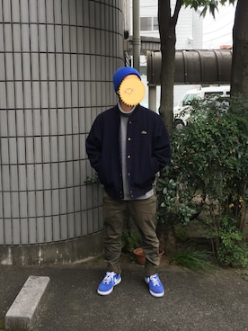 「airforce1」｜「アイテム（ブルゾン）」を使った、mainichinemuiさん（メンズ・172cm）の冬コーディネート