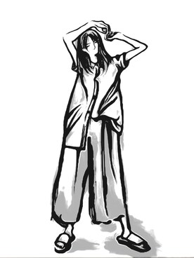 「my panda(マイパンダ)のアイテム」を使った、与一さん(メンズ・182cm)の秋コーディネート