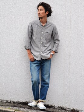 「ノーカラー」｜「アイテム（腕時計）」を使った、68&BROTHERS TOKYO STAFFさん（メンズ・171cm）の秋コーディネート
