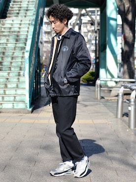 「68&brothers（シックスティエイトアンドブラザーズ）のアイテム（アナログ腕時計）」を使った、68&BROTHERS TOKYO STAFFさん（メンズ・171cm）の冬コーディネート