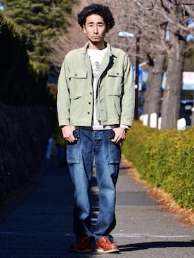 「68&brothers（シックスティエイトアンドブラザーズ）のアイテム（アナログ腕時計）」を使った、68&BROTHERS TOKYO STAFFさん（メンズ・171cm）の冬コーディネート