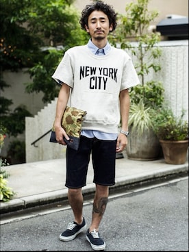 「68&brothers（シックスティエイトアンドブラザーズ）のアイテム（アナログ腕時計）」を使った、68&BROTHERS TOKYO STAFFさん（メンズ・171cm）の春コーディネート