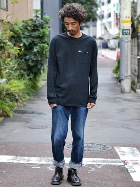 「68&brothers（シックスティエイトアンドブラザーズ）のアイテム」を使った、68&BROTHERS TOKYO STAFFさん（メンズ・171cm）の秋コーディネート