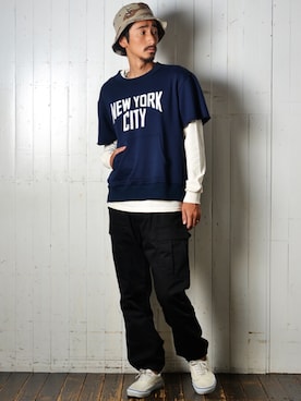 「ジョガーパンツ」｜68&BROTHERS TOKYO STAFFさん（メンズ・171cm）の秋コーディネート