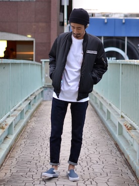 「APPLEBUM」｜「アイテム（ブルゾン）」を使った、68&BROTHERS TOKYO STAFFさん（メンズ・171cm）の秋コーディネート