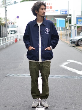 「68&brothers（シックスティエイトアンドブラザーズ）のアイテム」を使った、68&BROTHERS TOKYO STAFFさん（メンズ・171cm）の秋コーディネート