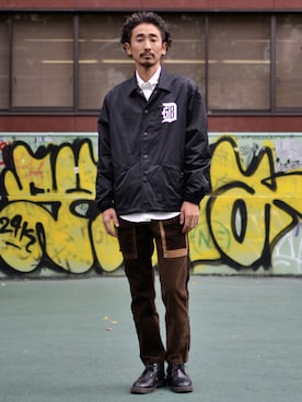 「68&brothers（シックスティエイトアンドブラザーズ）のアイテム」を使った、68&BROTHERS TOKYO STAFFさん（メンズ・171cm）の秋コーディネート