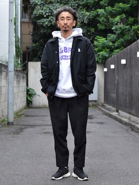 「68&brothers（シックスティエイトアンドブラザーズ）のアイテム（アナログ腕時計）」を使った、68&BROTHERS TOKYO STAFFさん（メンズ・171cm）の秋コーディネート