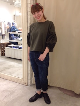 「春物」｜「アイテム（財布/小物）」を使った、草野さん（レディース・156cm）の冬コーディネート