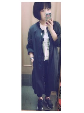 「8seconds（エイトセカンズ）のアイテム（ブルゾン）」を使った、미용さん（レディース・155cm）の秋コーディネート