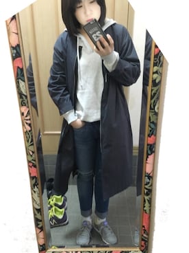 「8seconds（エイトセカンズ）のアイテム（ブルゾン）」を使った、미용さん（レディース・155cm）の冬コーディネート