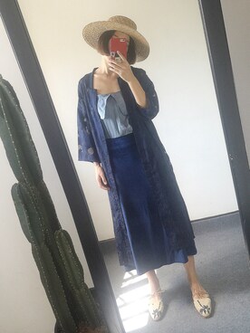 「休闲」｜「アイテム（トレンチコート）」を使った、小方绿子さん（レディース・160cm）の秋コーディネート