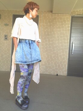 ロシアン佐藤 | hitomi satoさんの「デニムスカート」を使ったコーディネート