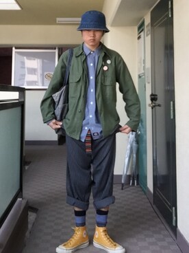 「70's」｜「アイテム（その他）」を使った、TYさん（メンズ・173cm）の春コーディネート