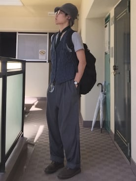 「マーチン」｜「アイテム（その他アウター）」を使った、TYさん（メンズ・173cm）の春コーディネート