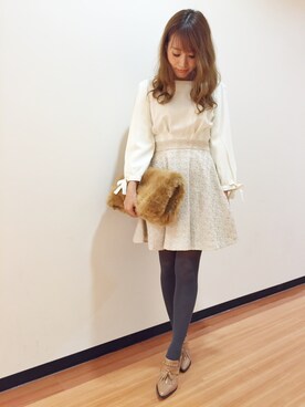「アイテム（ブーティ）」を使った、久奈さん（レディース・154cm・20代）の秋コーディネート
