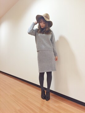 「アイテム（ブーティ）」を使った、久奈さん（レディース・154cm・20代）の冬コーディネート