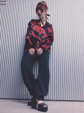 「UNIQLO（ユニクロ）のアイテム（パンツ、ブラック系）」を使った、Linuxさん（レディース・154cm）の秋コーディネート