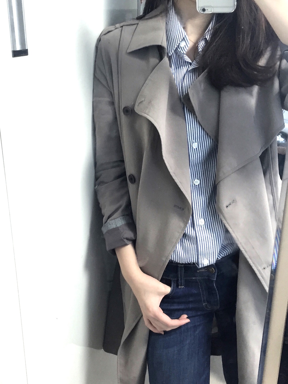 「Siwyのアイテム（デニムパンツ、ブルー系）」を使った、jessieさん（レディース・165cm）の夏コーディネートの1枚目の写真