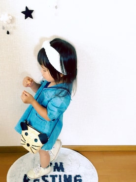 「FITH（フィス）のアイテム（ワンピース）」を使った、yunamon∗︎*ﾟさん（キッズ・90cm）の夏コーディネート