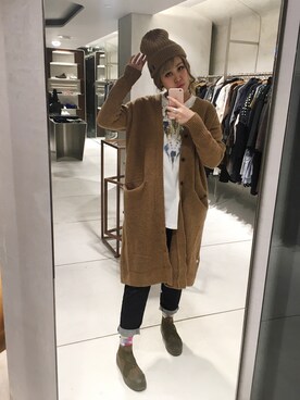 「zucca」｜「アイテム（ピーコート）」を使った、Victoriajhoさん（レディース・171cm）の秋コーディネート