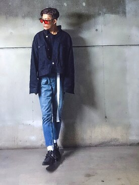 「JOHN LAWRENCE SULLIVAN（ジョンローレンスサリバン）のアイテム（ブルゾン）」を使った、$ENCH1®さん（メンズ・168cm）の春コーディネート