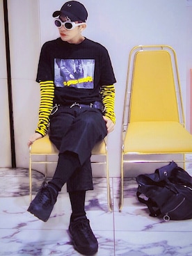 「GAYA（ガヤ）のアイテム」を使った、$ENCH1®さん（メンズ・168cm）の夏コーディネート