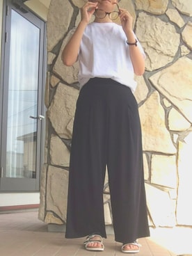 「ビルケン風サンダル」｜kiTonaさん（レディース・155cm）の春コーディネート