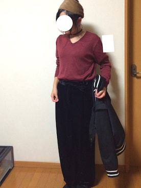 「GRL（グレイル）のアイテム（スタジャン）」を使った、kiTonaさん（レディース・156cm）の秋コーディネート