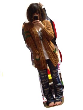 「MURUA（ムルーア）のアイテム（タンクトップ、ホワイト系）」を使った、ﾚ ｲ ﾁ ｪ ﾙ .♡さん（レディース・159cm）の春コーディネート