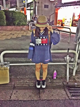 「茨城スナップ」｜「アイテム（帽子）」を使った、harunaさん（レディース・158cm）の秋コーディネート