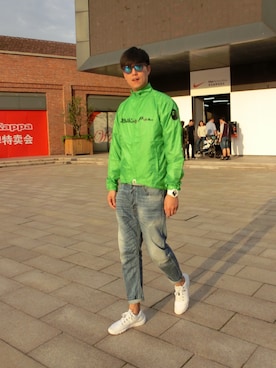 「アイテム（ブルゾン）」を使った、JOE.Hさん（メンズ・186cm）の春コーディネート