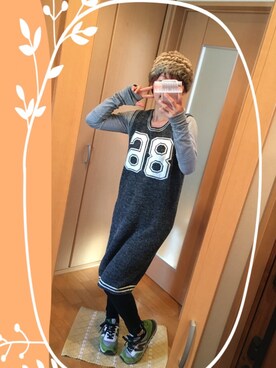 「ラビットファー」｜「アイテム（ワンピース/ドレス）」を使った、Miiさん（レディース・161cm）の秋コーディネート
