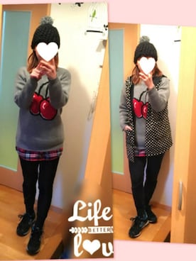「大人ヤンチャガラ祭り」｜Miiさん（レディース・161cm）の冬コーディネート