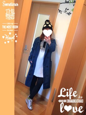 「シルバーシューズ」｜「アイテム（ニットキャップ/ビーニー）」を使った、Miiさん（レディース・161cm）の冬コーディネート