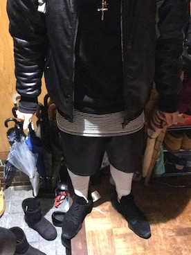 「ADYN（エーディーワイエヌ）のアイテム（レッグウェア）」を使った、くわけんさん（メンズ・170cm）の冬コーディネート